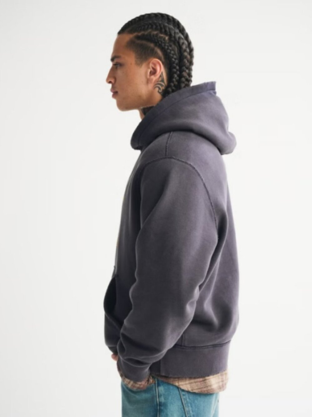 Vintage Abercrombie & Fitch Popover Hoodie M Oversized Y2K Archive Graphic - Picture 5 of 13